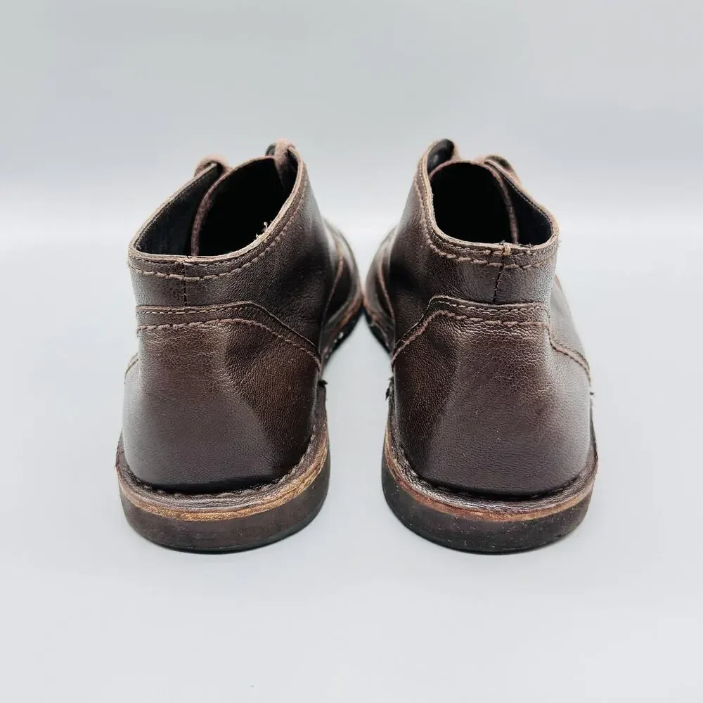 John Varvatos Boots Mens 10 Brown Leather Chukka Ankle Lace Up Casual Comfort